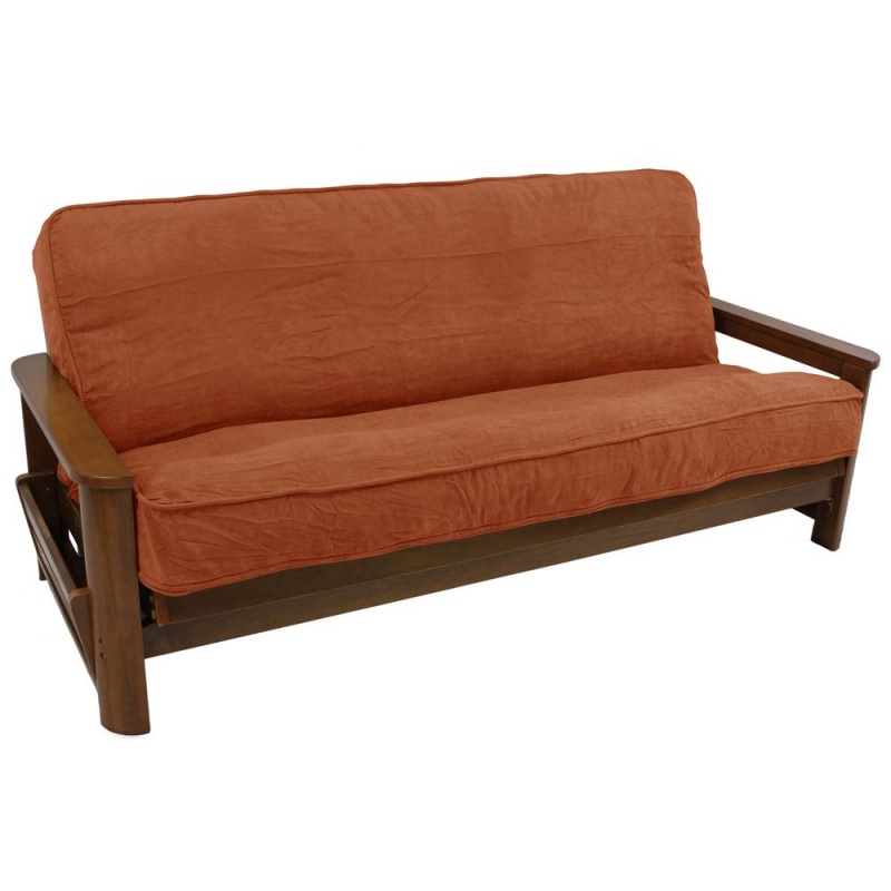 Solid Microsuede Double Corded 8 To 9-Inch Full Futon Cover