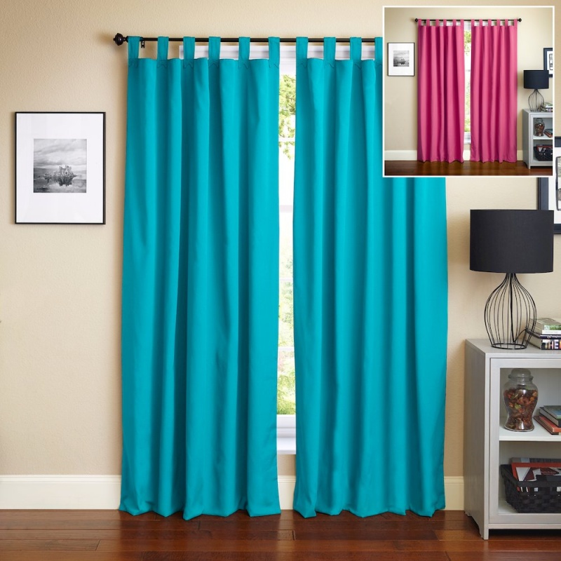 108-Inch By 52-Inch Two-Tone Twill Reversible Drapery Panels (Set of 2)