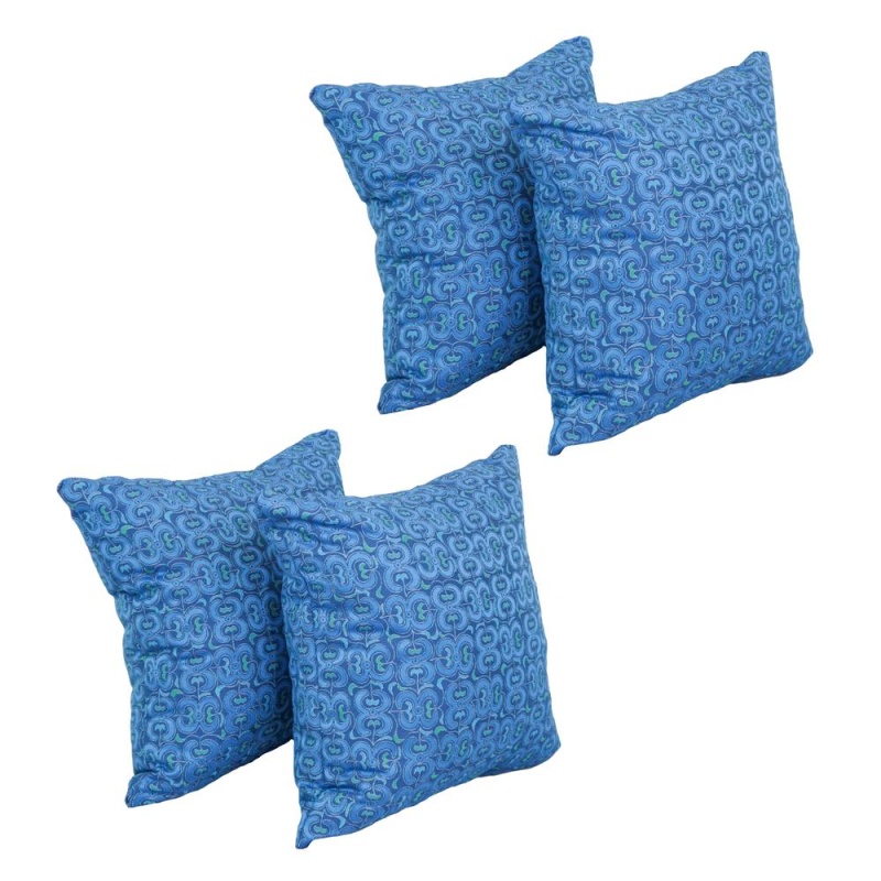 17-Inch Jacquard Throw Pillows With Inserts (Set Of 4) 9910-S4-Id-145