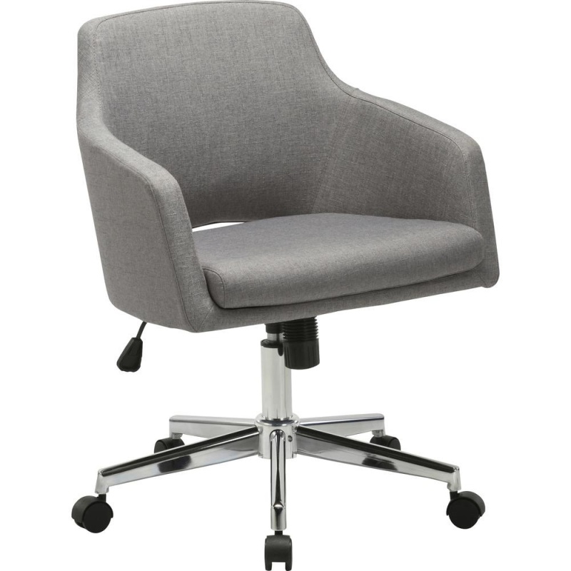 Lorell Mid-Century Modern Low-Back Task Chair - 24.6" X 24.6" X 34.9"