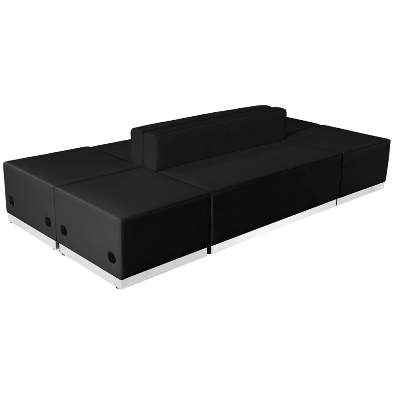 Alon Black Leathersoft Reception Configuration, 6 Pieces