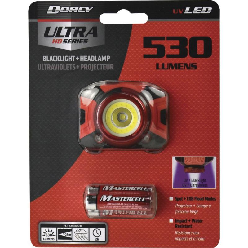 Dorcy Ultra Hd 530 Lumen Headlamp - Aaa - Black, Red