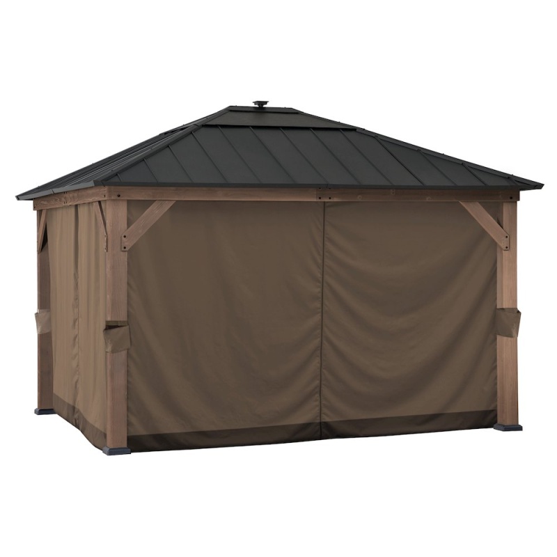 4-Side Privacy Side Wall Curtain For 11 X 13 Ft Gazebo