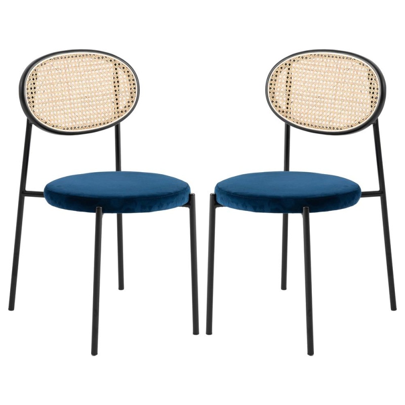 Euston Modern Wicker Dining Chair Set of 2