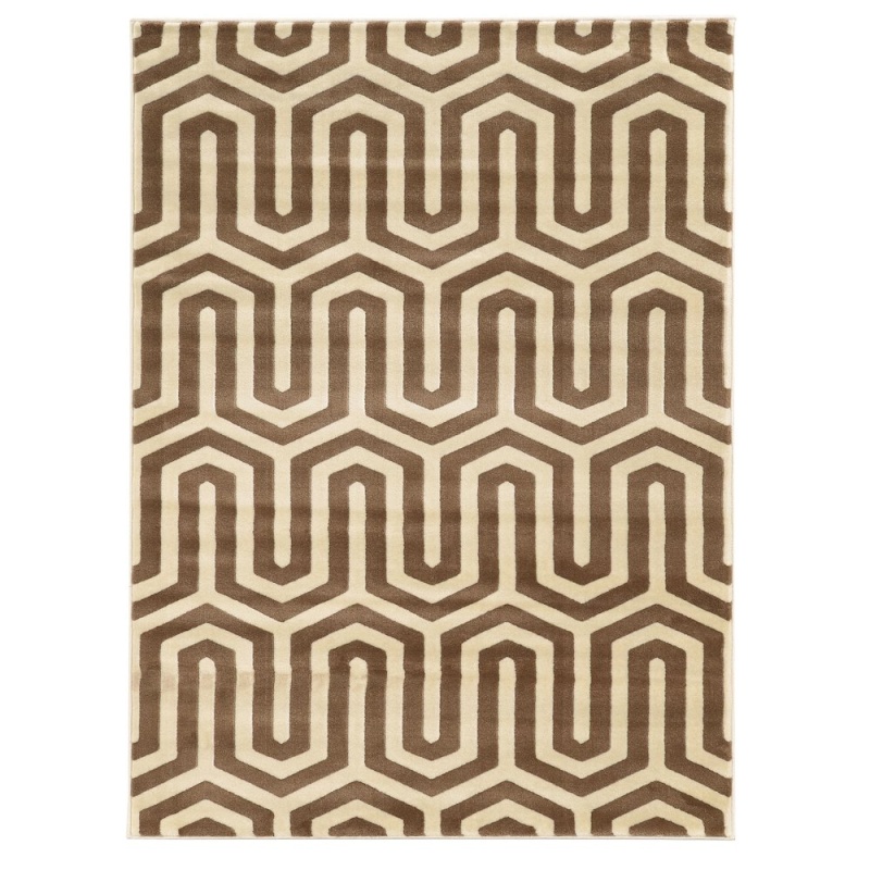 Roma Tangent Ivory & Beige 8X10 Rug