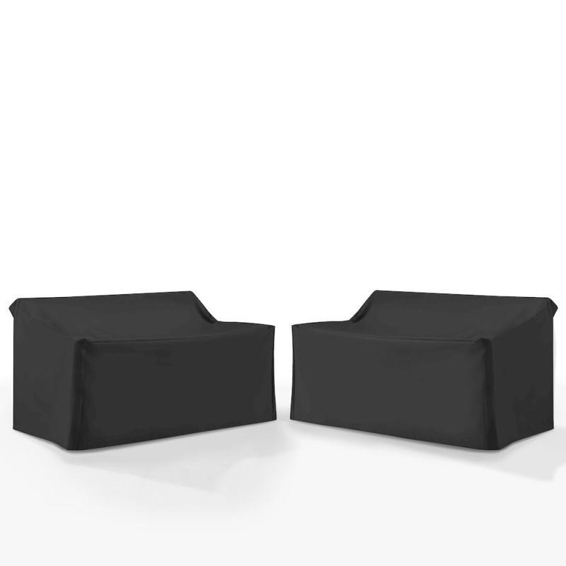 2Pc Outdoor Loveseat Furniture Cover Set - 2 Loveseats