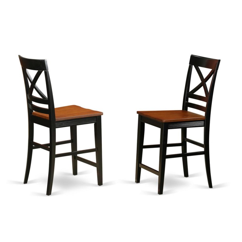 3 Pc Pub Table Set - Kitchen Dinette Table And 2 Counter Height Dining Chair