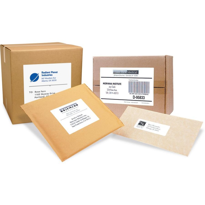 Pres-A-Ply Shipping Label - Permanent Adhesive - Rectangle - Laser ...