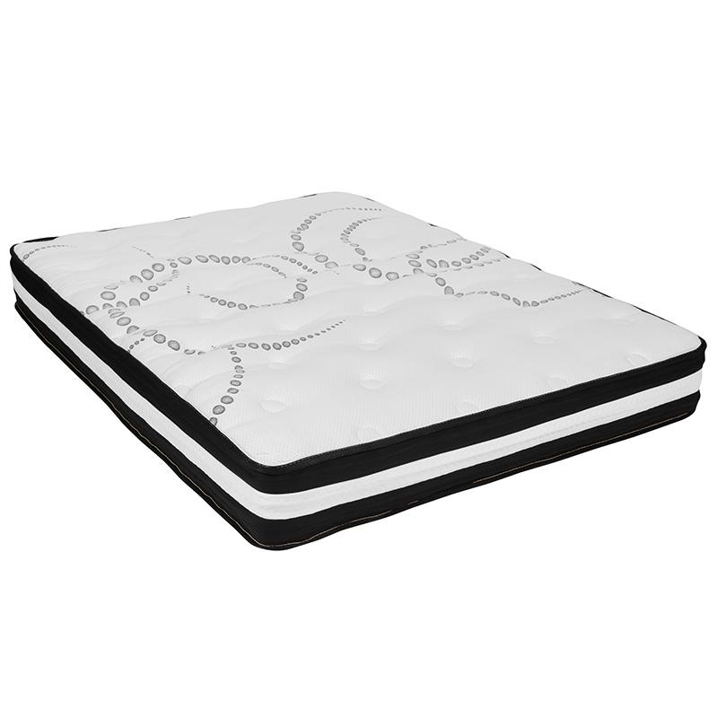 Capri Comfortable Sleep 10 Inch Certipur-Us Certified Foam And Pocket Spring Mattress, Full Mattress In A Box