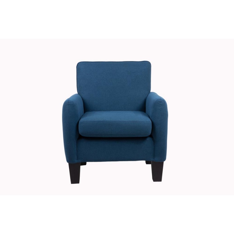 Mia Blue Linen Accent Armchair