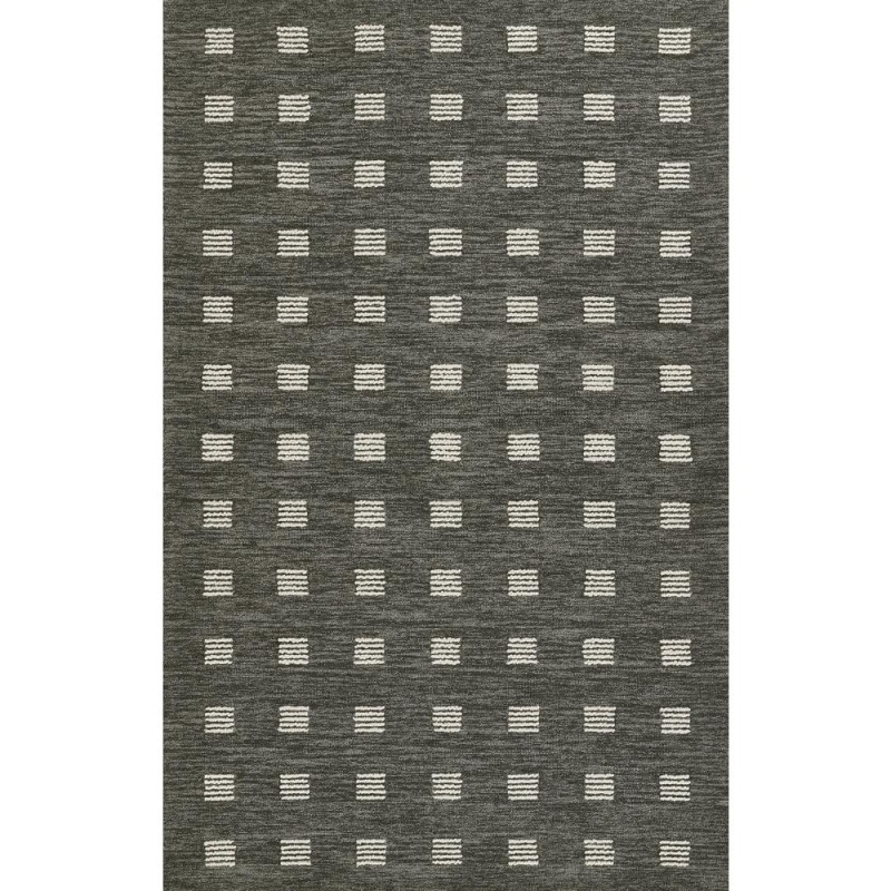 Contemporary Rectangle Area Rug, Charcoal, 2' x 3'