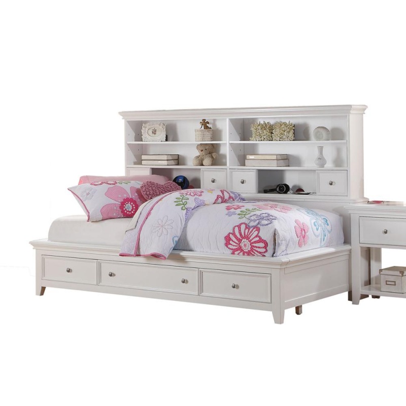 Lacey Loft Bed W/Desk (Twin), White (1Set/3Ctn)
