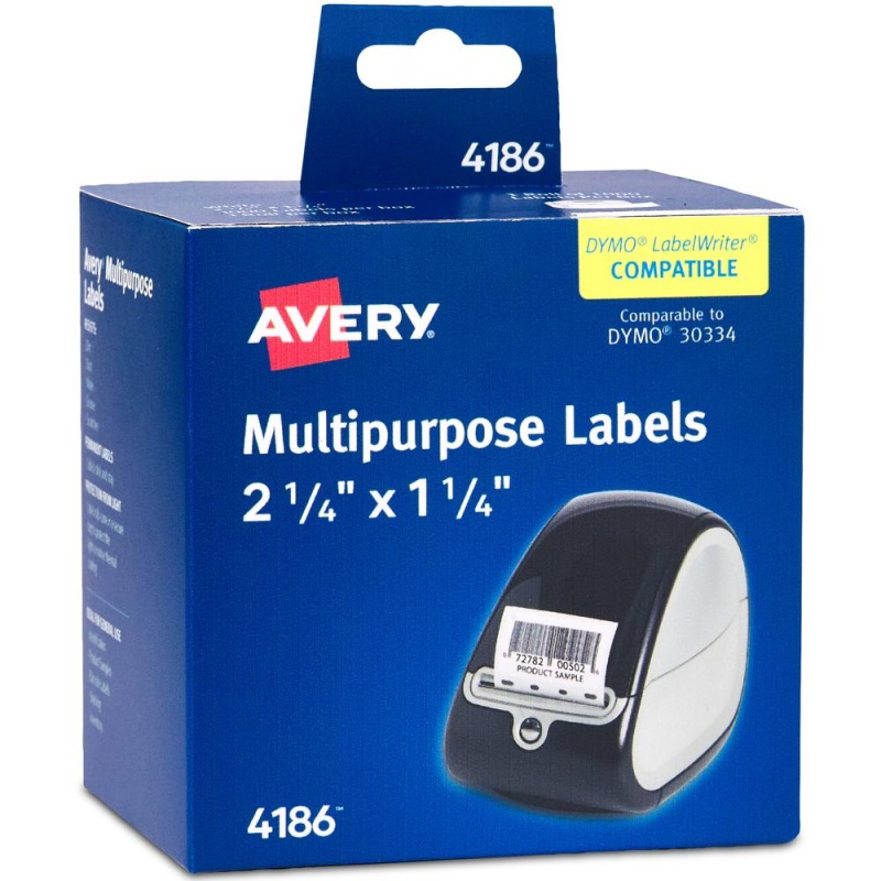 Avery® Direct Thermal Roll Labels - 1 1/4" Height X 2 1/4" Width - Permanent Adhesive - Rectangle - Thermal - Bright White - Paper - 1000 / Sheet - 1000 / Roll - 1 Total Sheets - 1000 Total Label(