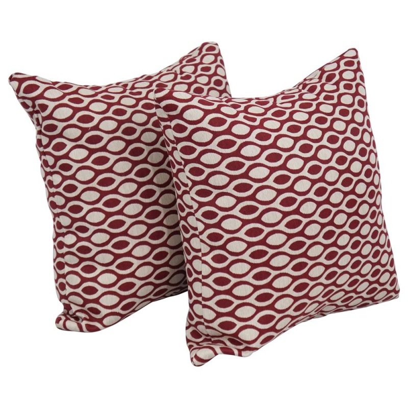17-Inch Jacquard Throw Pillows With Inserts (Set Of 2) 9910-S2-Id-118