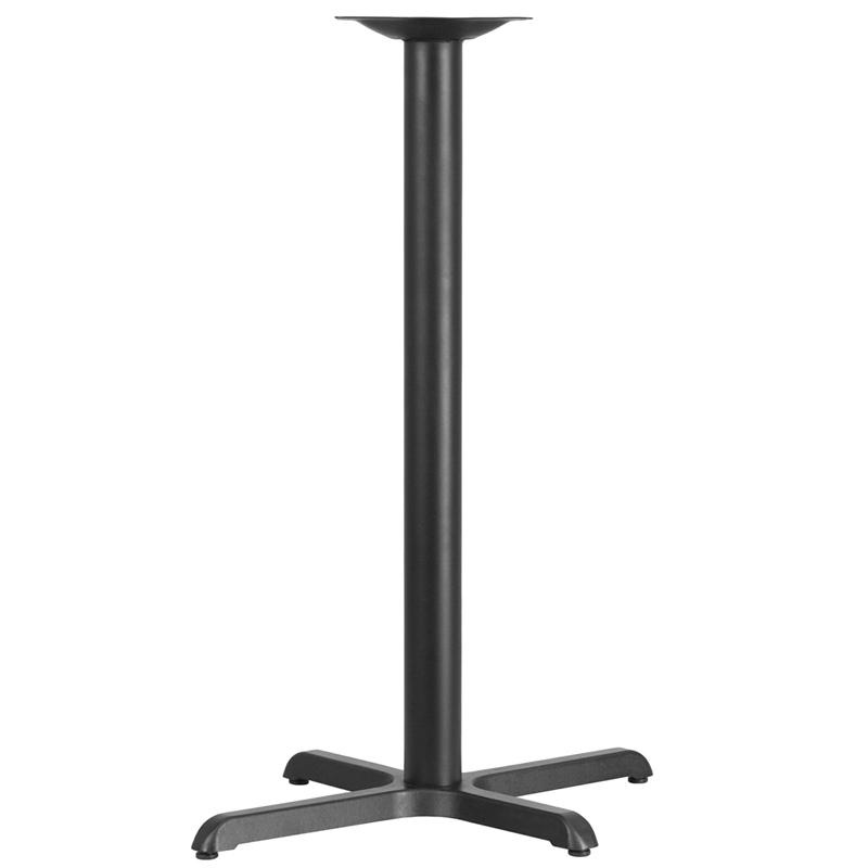 23.5'' X 29.5'' Restaurant Table X-Base With 3'' Dia. Bar Height Column