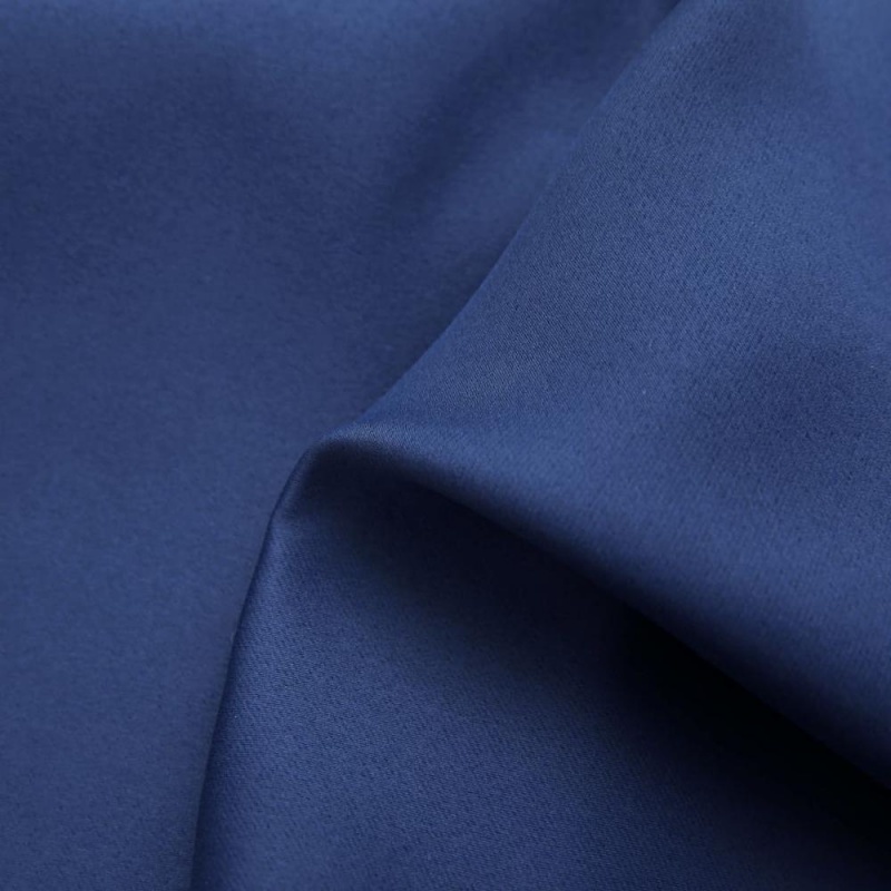 Vidaxl Blackout Curtains With Rings 2 Pcs Navy Blue 37"X63" Fabric