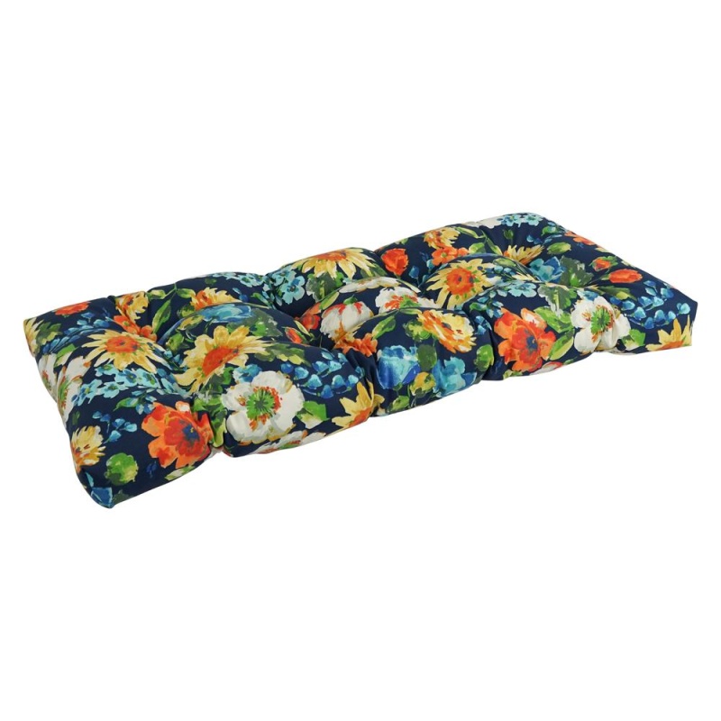 42-Inch By 19-Inch Squared Patterned Spun Polyester Tufted Loveseat Cushion 94006-Ls-Reo-59