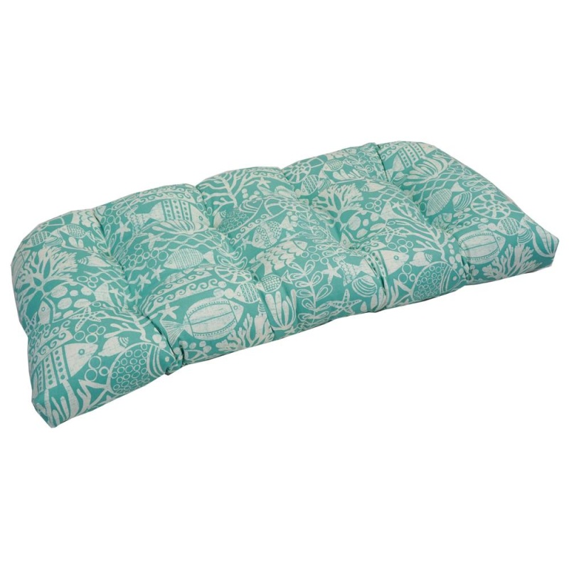 42-Inch By 19-Inch U-Shaped Patterned Spun Polyester Tufted Settee/Bench Cushion 93180-Ls-Jo16-10
