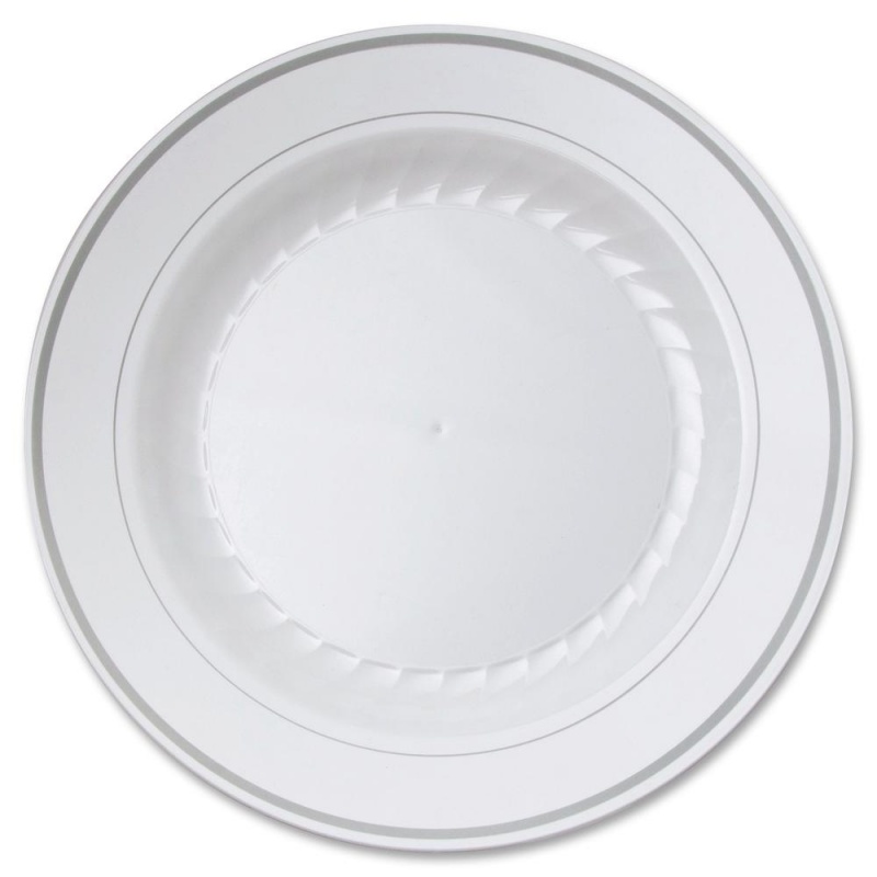 Comet Masterpiece Round Plate - 10.25" Diameter Plate - Plastic - Disposable - White - 120 Piece(S) / Carton