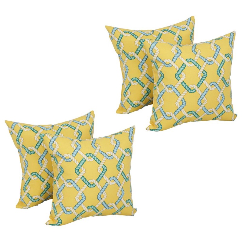 17-Inch Square Polyester Outdoor Throw Pillows (Set Of 4) 9910-S4-Od-105