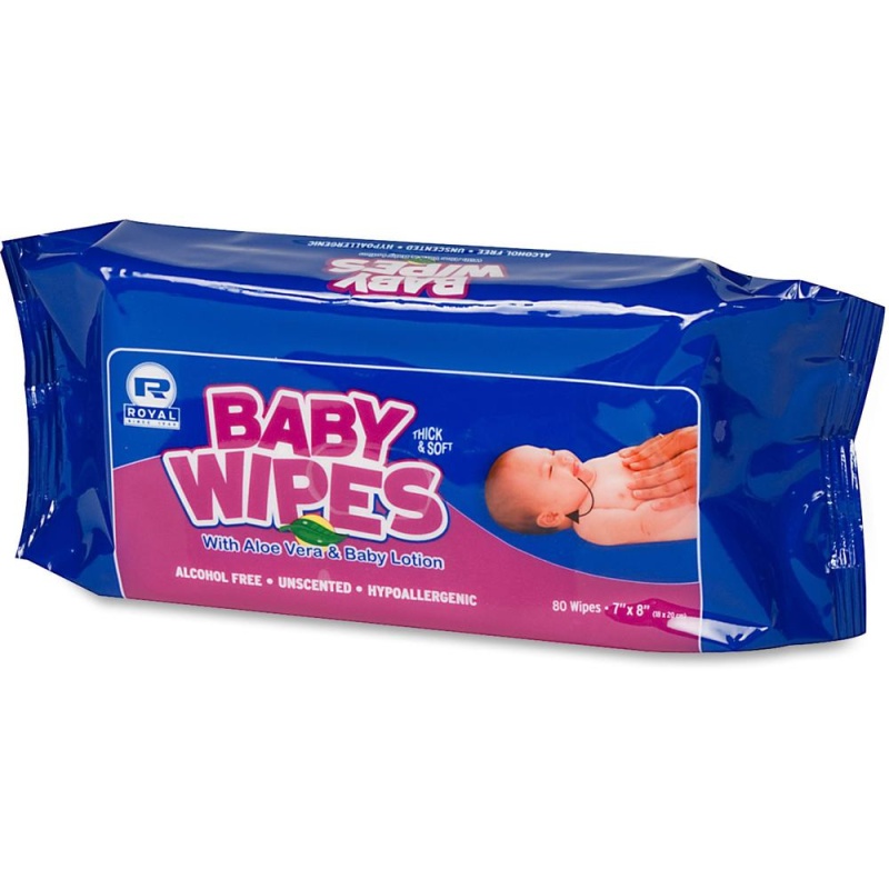 Baby Wipes Refill Pack - White - 80 per Pack