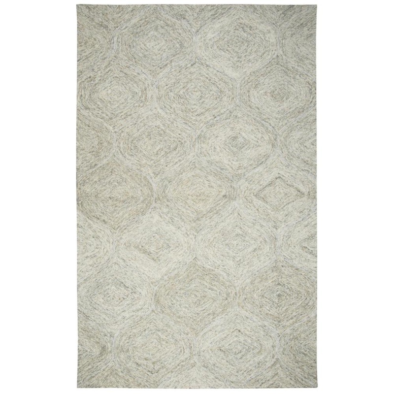 Hand Tufted Loop Pile Wool Rug, 8' x 10'