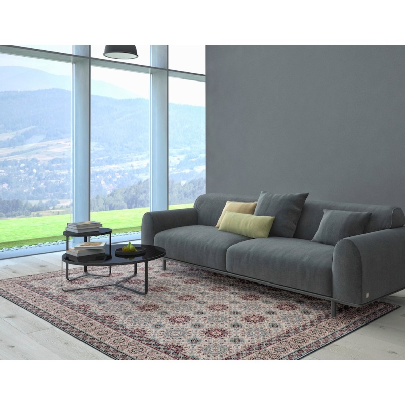 Emeraldcharlotte Ivory&Raspberry 6.7X9.7, Rug