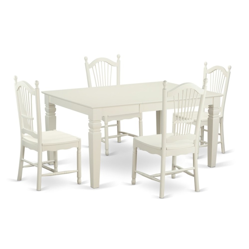 5 Pc Kitchen Nook Dining Set - Dinette Table And 4 Dining Chairs