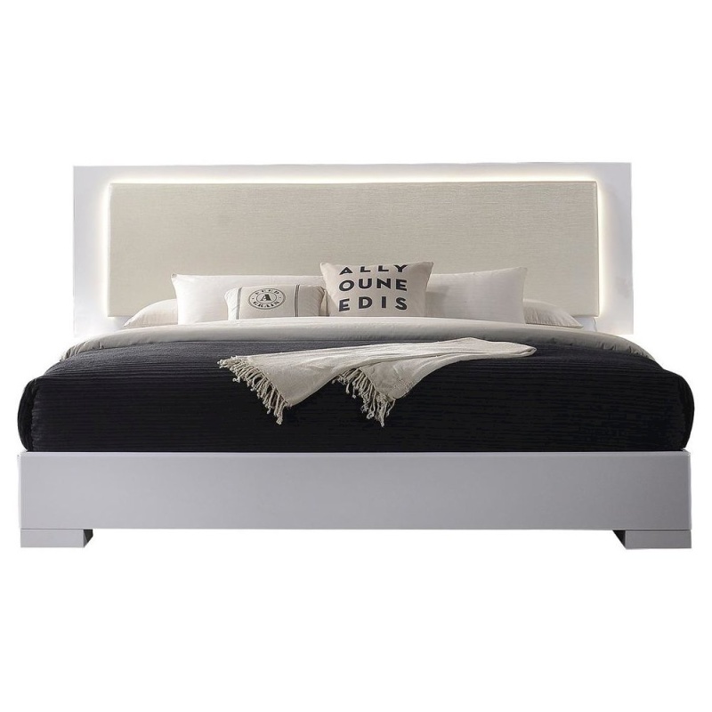 Best Master Athens Eastern King Platform Bed with LED Lighting