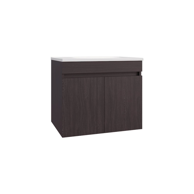 Tarentum Bathroom Vanity, 2 Doors, 2 Shelves, Black Wengue