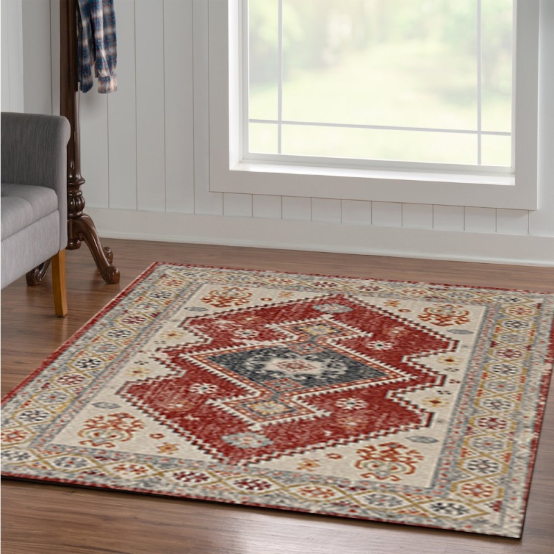 Great Zero Koble Ivory & Rust 5X7.6, Rug