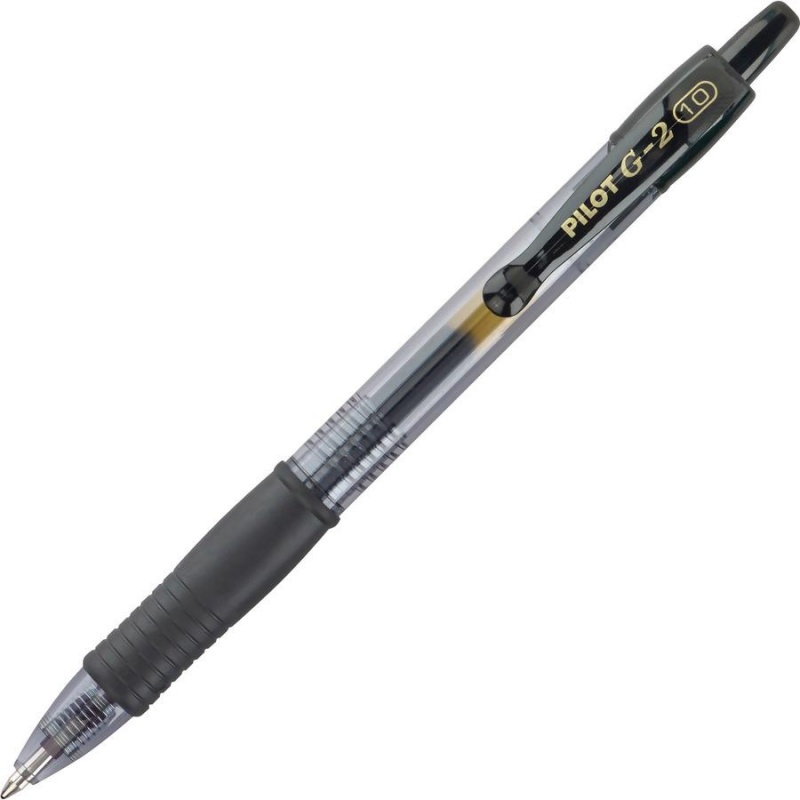 G2 1.0Mm Gel Pens - Bold Pen Point - 1 Mm Pen Point Size - Refillable - Retractable - Black Gel-Based Ink - Clear Barrel - 36 / Pack