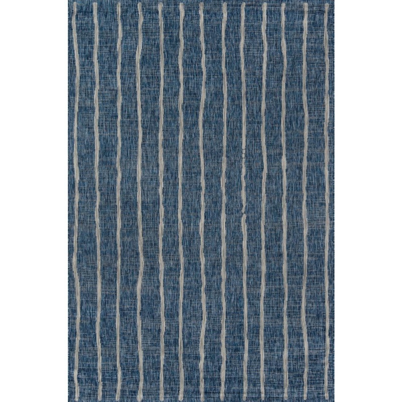 Contemporary Rectangle Area Rug, Blue, 5'3" X 7'6"