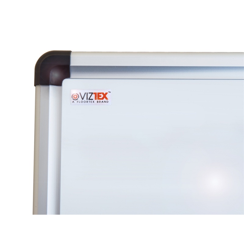 Viztex Porcelain Magnetic Dry Erase Board With An Aluminium Frame (48"X36")