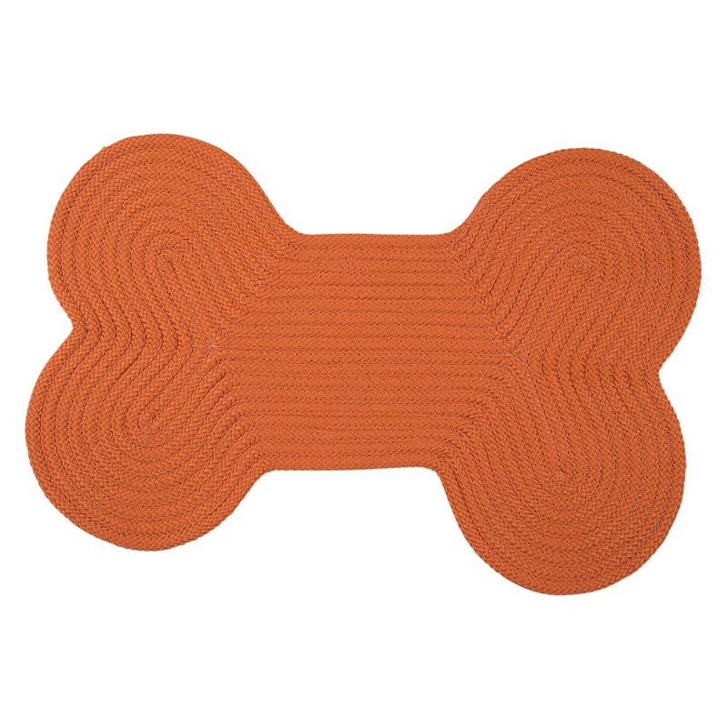 Dog Bone Solid - Orange 18"X30"