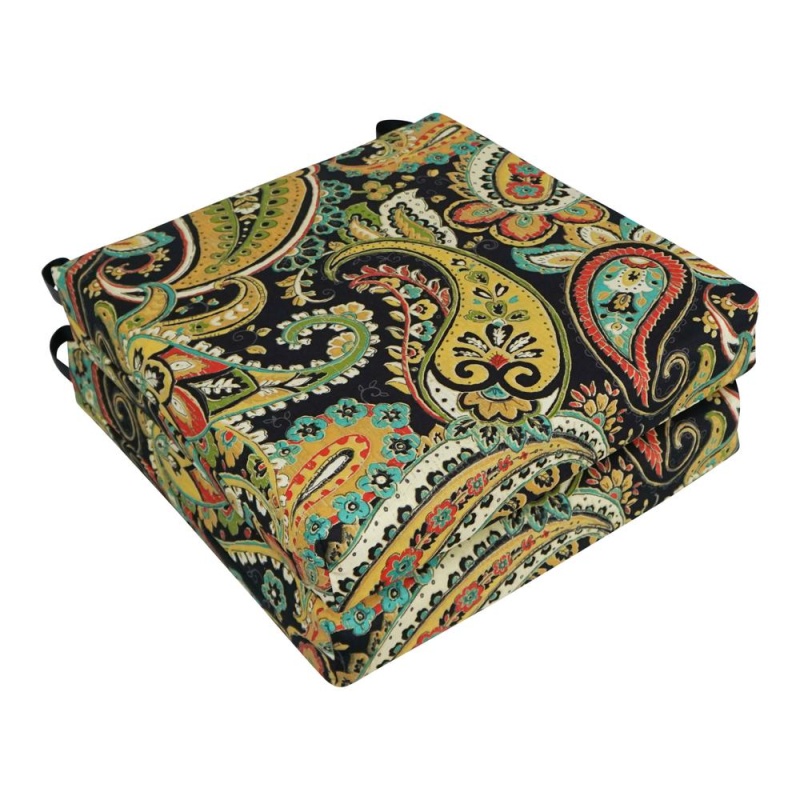 16-Inch Outdoor Cushion, Hadia Franco Noir