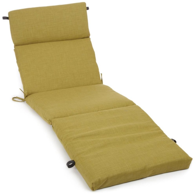 72-Inch By 24-Inch Solid Polyester Outdoor Chaise Lounge Cushion