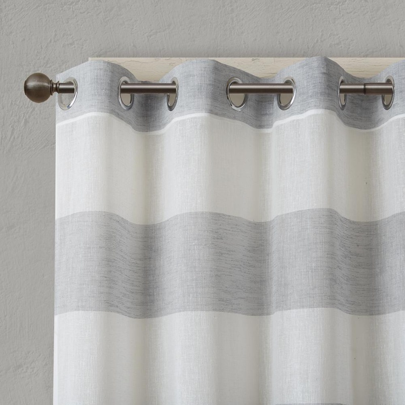 100% Polyester Yarn Dyed Woven Sheer Window Panel