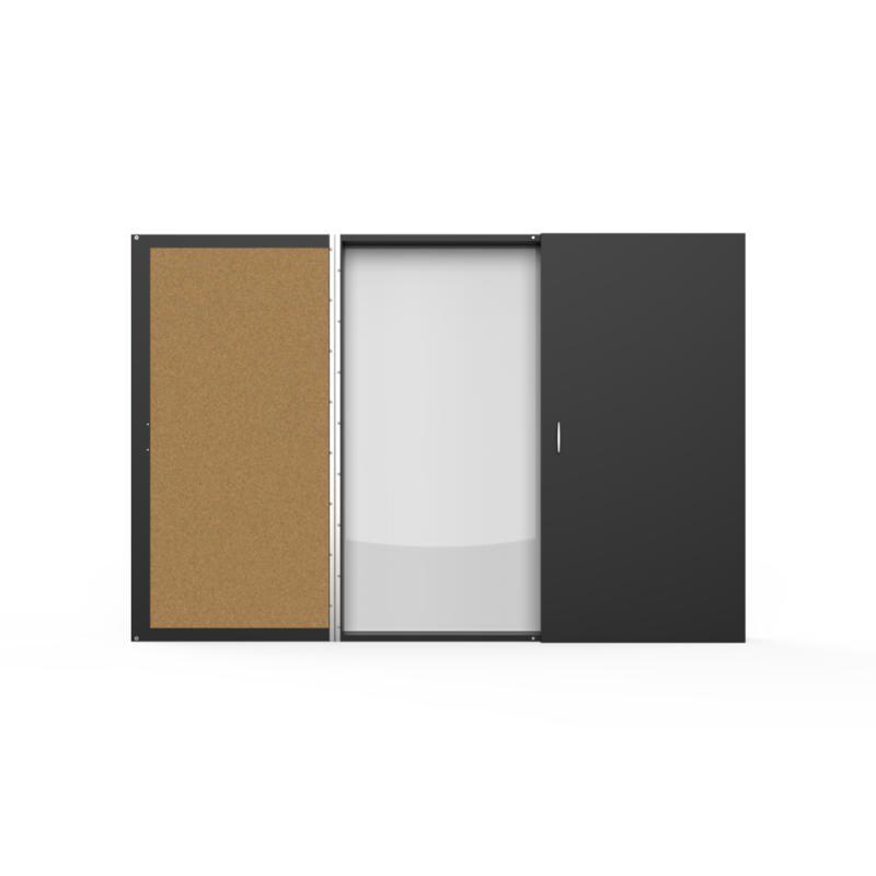 Ghent Porcelain Whiteboard With Cork Interior Doors