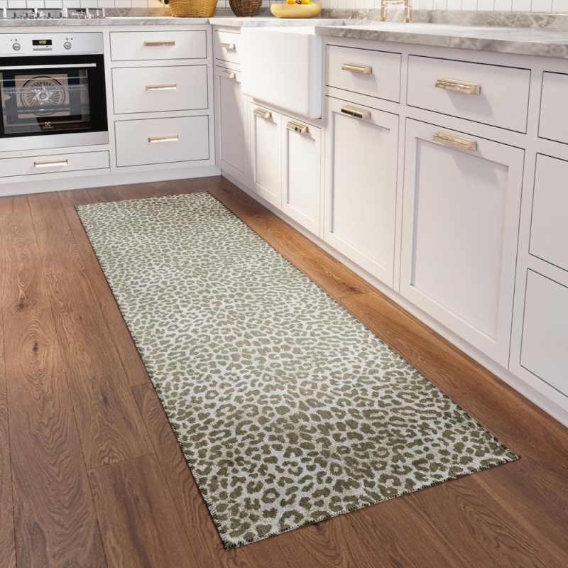 Safari Taupe Animal Print Runner Rug