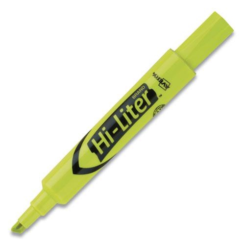 Hi-Liter Desk-Style Highlighters, Fluorescent Yellow Ink, Chisel Tip, Yellow/Black Barrel, 200/Box