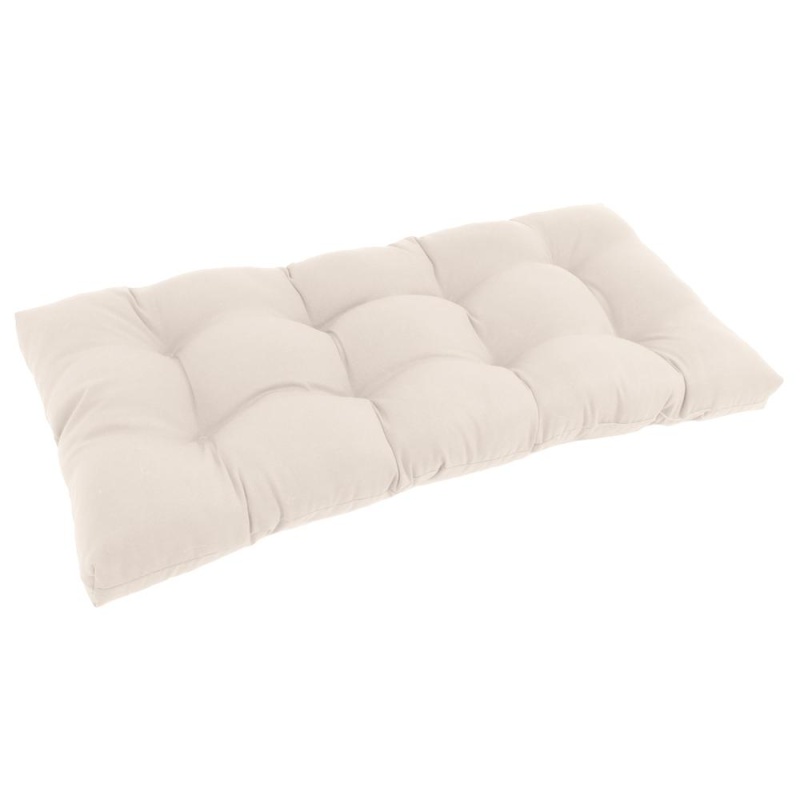 42-Inch by 19-Inch Squared Twill Tufted Loveseat Cushion