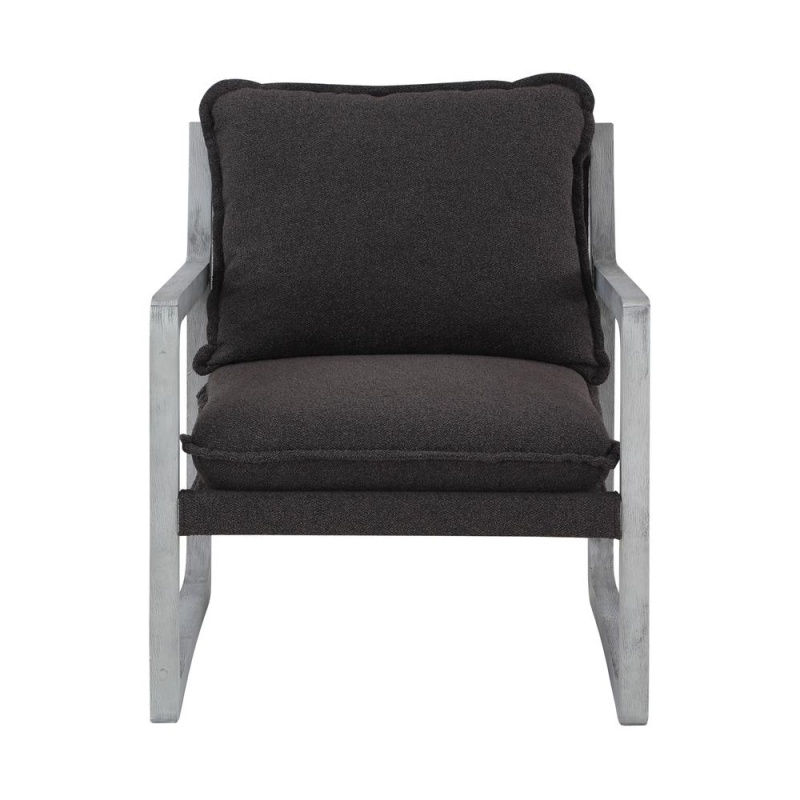 Kai Upholstered Accent Chair, Black