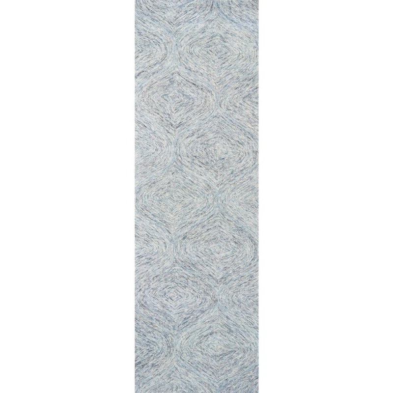 Hand Tufted Loop Pile Wool Rug, 2'6" X 8'