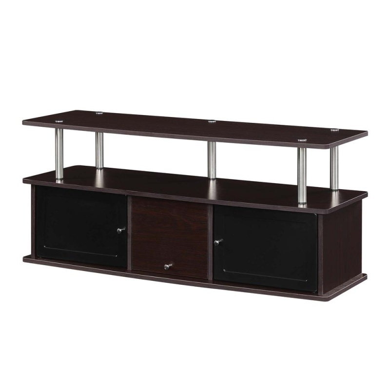 TV Stand With 3 Storage Cabinets and Shelf