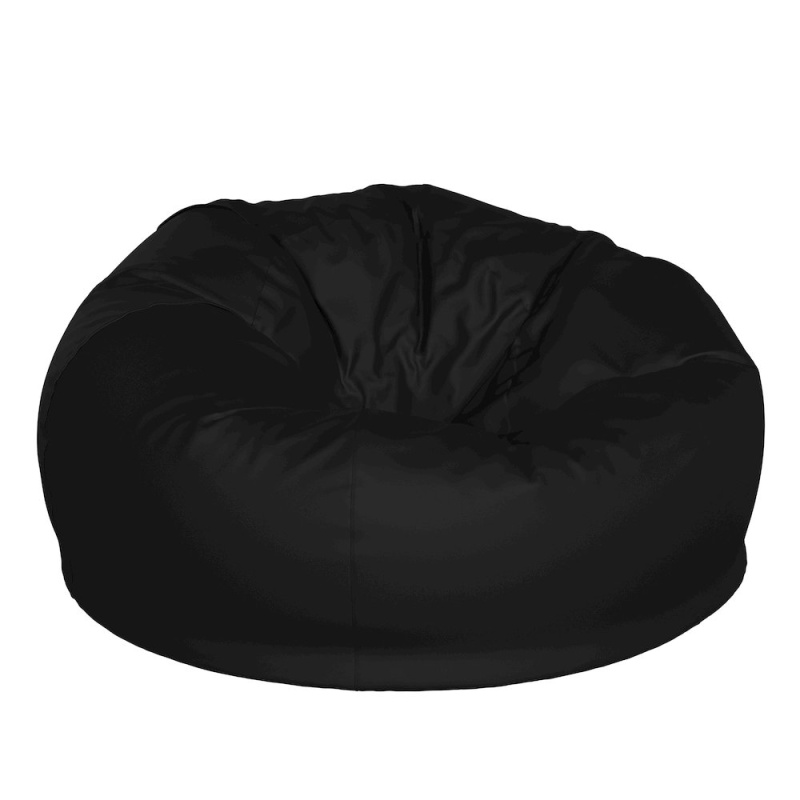 Duncan Oversized Solid Black Refillable Bean Bag Chair