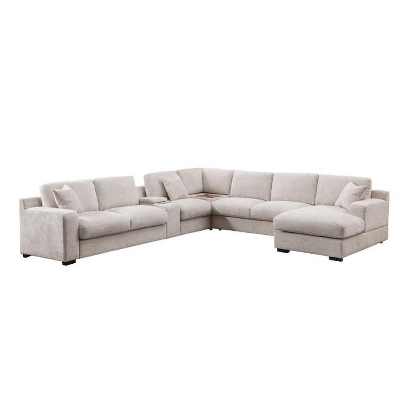 Fabric Corner Sectional Sofa With Right-Facing Chaise
