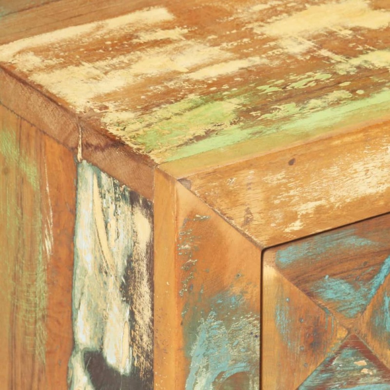 Vidaxl Bedside Cabinet 15.7"X11.8"X19.7" Solid Reclaimed Wood 0377