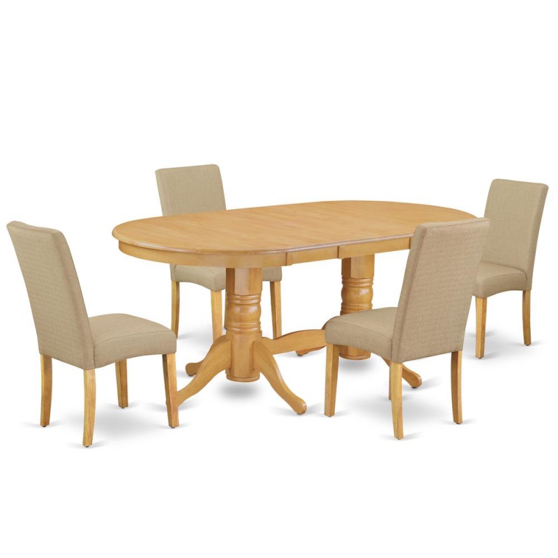 East West Furniture Oak Dining Room Set
