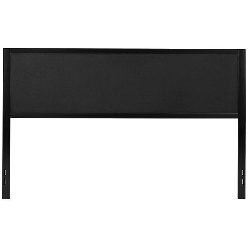Melbourne Metal Upholstered King Size Headboard In Black Fabric